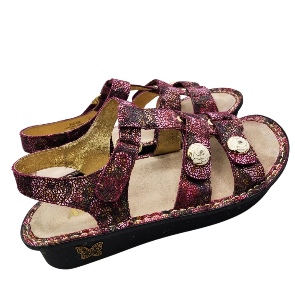 Alegria Women's Kleo‎ Pleasant Floral Garden Open Toe Sandals Size 37